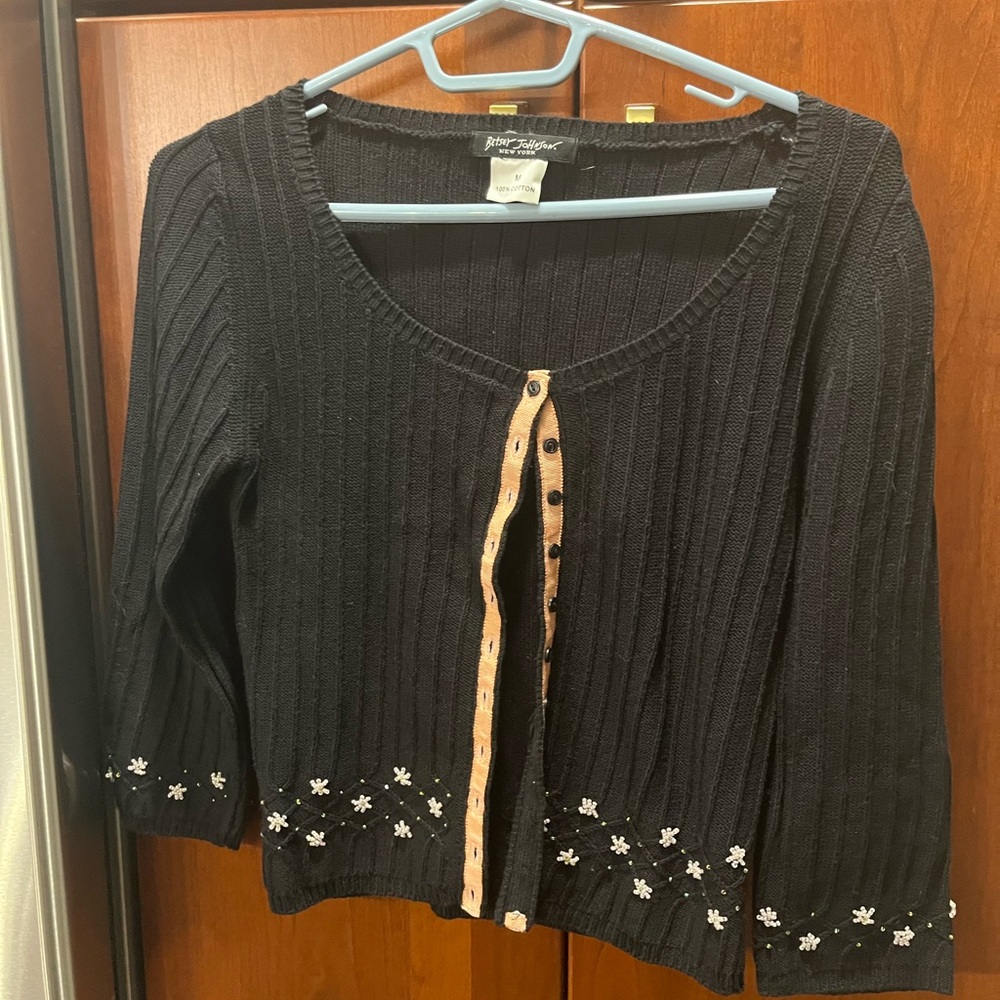 Vintage Betsey Johnson beaded cardigan